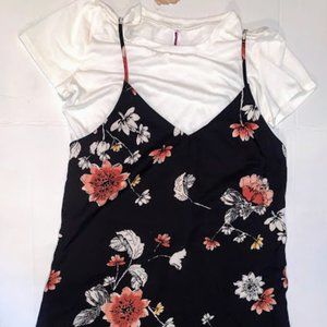 Xhilaration Black Floral Dress